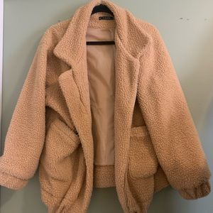 Oversized teddy coat